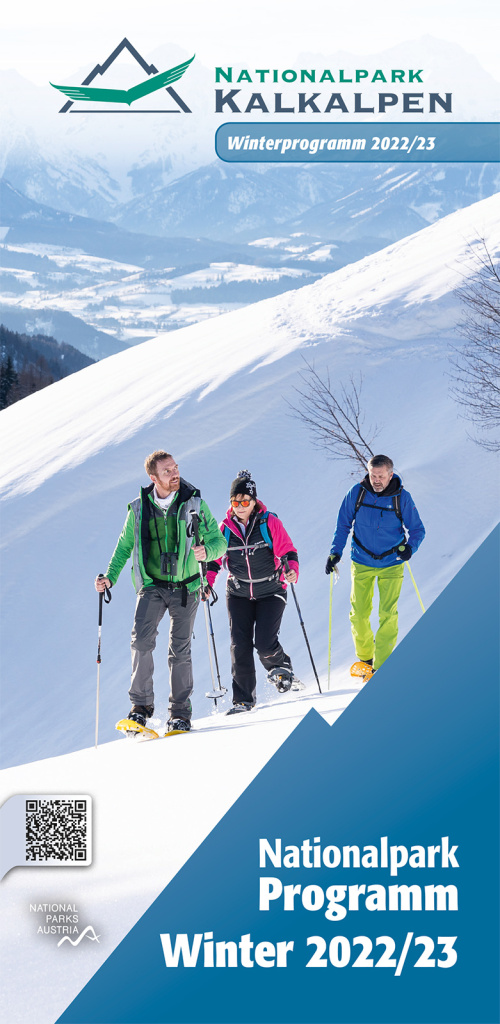 Nationalpark Kalkalpen Winterprogramm 2022/23, Titelblatt Folder
